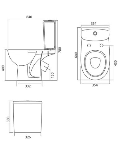 Унитаз-компакт Kolo Freja L79201000 нижний подвод воды, сидение дюропласт