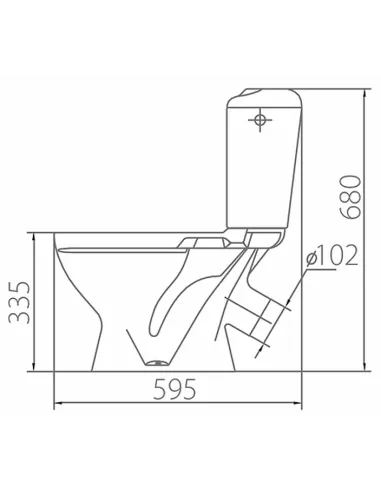 Унитаз-компакт Kolo Bambi 109900UA боковой подвод воды, сидение полипропилен