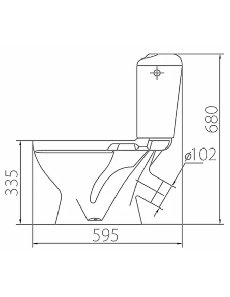 Унитаз-компакт Kolo Bambi 109900UA боковой подвод воды, сидение полипропилен