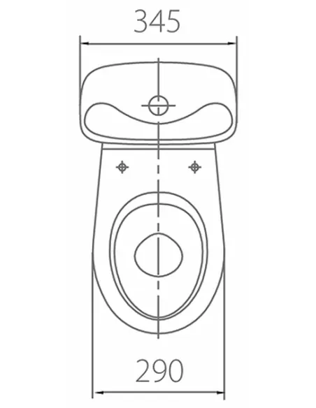 Унитаз-компакт Kolo Bambi 109900UA боковой подвод воды, сидение полипропилен