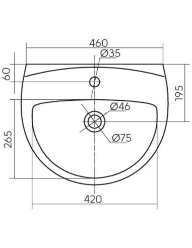 Керамическая раковина настенная Kolo Freja 50 белая
