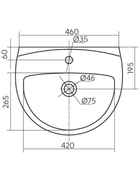 Керамическая раковина настенная Kolo Freja 50 белая