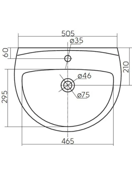 Керамічна настінна раковина Kolo Freja 55 біла