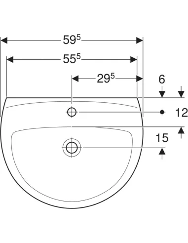 Керамічна настінна раковина Kolo Freja 60 біла