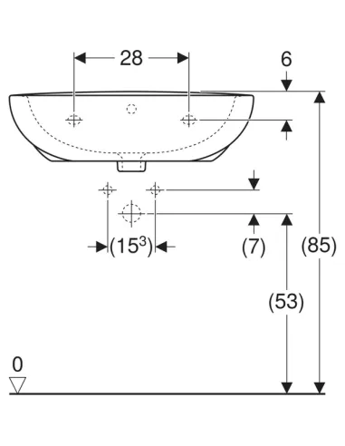 Керамічна настінна раковина Kolo Freja 60 біла