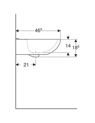 Керамічна настінна раковина Kolo Freja 60 біла