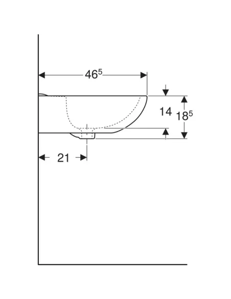 Керамічна настінна раковина Kolo Freja 60 біла