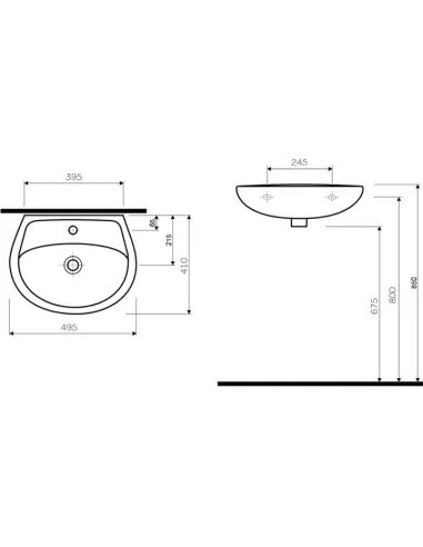 Керамічна настінна раковина Kolo Idol 50 біла