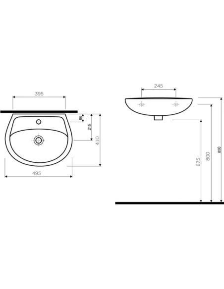 Керамічна настінна раковина Kolo Idol 50 біла