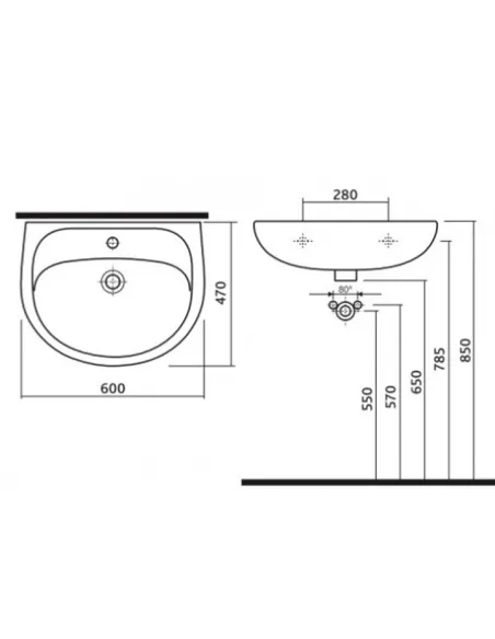 Керамическая раковина настенная Kolo Solo 60 белая