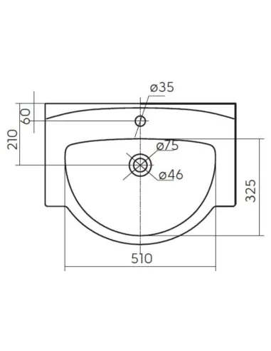 Керамическая раковина настенная Kolo Freja 65 белая