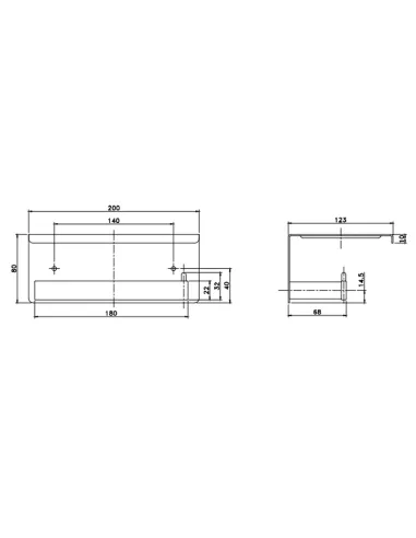 Держатель для туалетной бумаги Asignatura Unique 85606802 с полочкой, черный