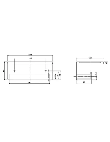 Держатель для туалетной бумаги Asignatura Unique 85606802 с полочкой, черный