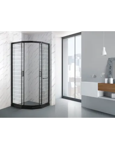 Душевая кабина без поддона Asignatura Perissa 69020802 90х90 раздвижная, шестиугольная