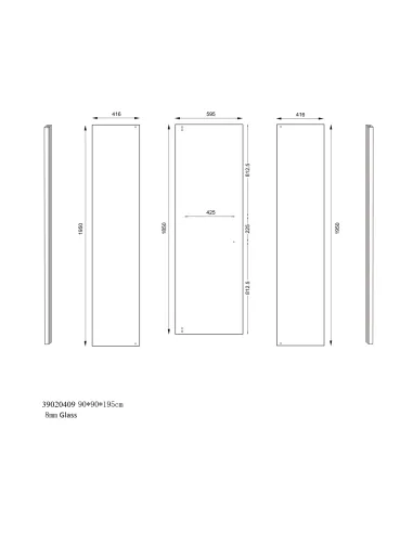 Душевая кабина без поддона Asignatura Turia 39020409 90х90 распашная, пятиугольная