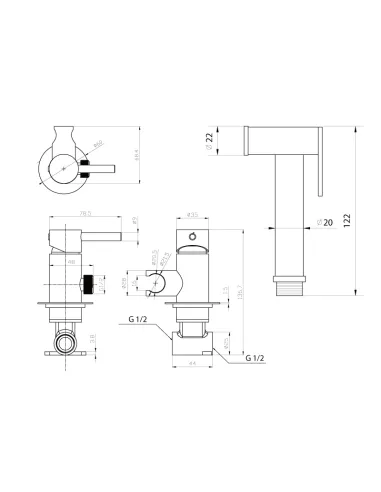 Набір для гігієнічного душу із змішувачем Asignatura Delight 75508900