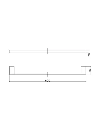 Тримач для рушників Asignatura Unique 85608802 60 см, чорний