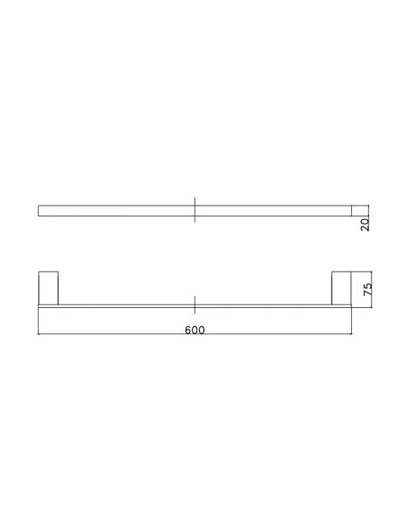 Тримач для рушників Asignatura Unique 85608802 60 см, чорний