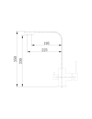 Змішувач для кухні Asignatura Twin Flat 80544600 із підключенням до очищення води