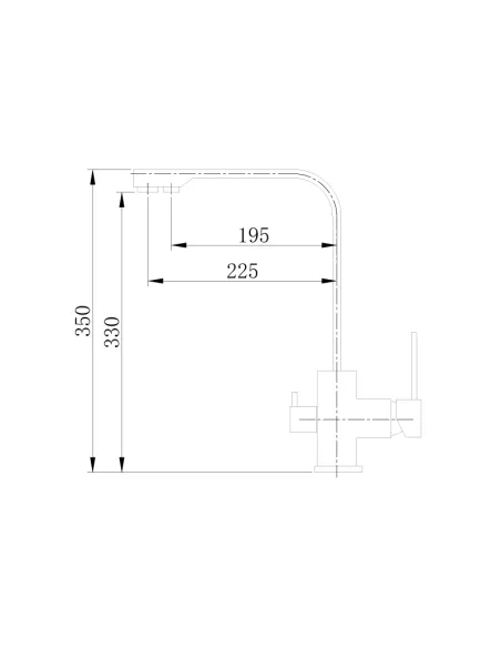 Змішувач для кухні Asignatura Twin Flat 80544600 із підключенням до очищення води
