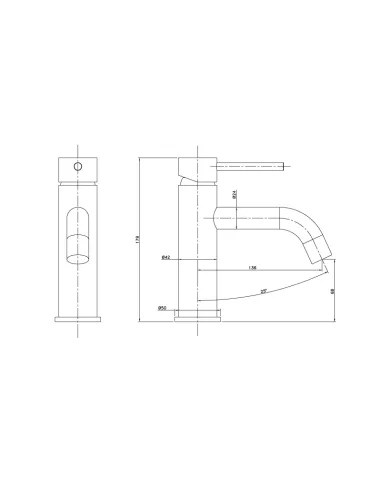 Смеситель для умывальника Asignatura Delicate 15501602, черный