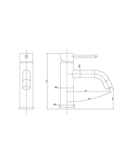 Смеситель для умывальника Asignatura Delicate 15501602, черный