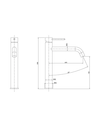 Змішувач для умивальника Asignatura Delicate 15521602, чорний