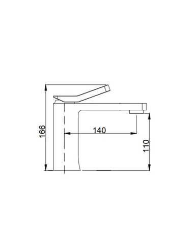 Змішувач для умивальника Asignatura Unique 85501602, чорний