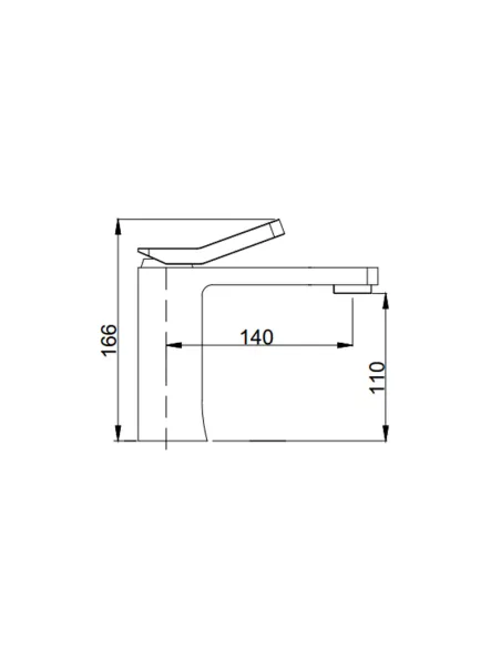 Змішувач для умивальника Asignatura Unique 85501602, чорний
