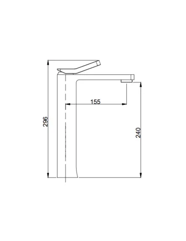 Змішувач для умивальника Asignatura Unique 85521602, чорний