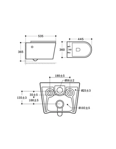 Унитаз безободковый подвесной Asignatura Simple Bend 37852805 с сиденьем, функция биде и смесителя