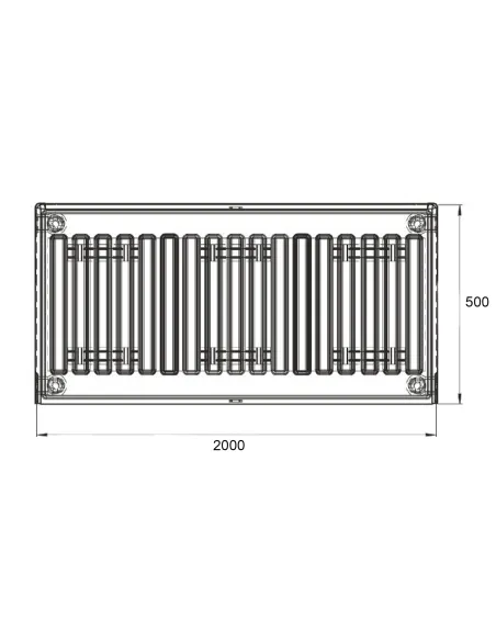 Стальной радиатор Thermo Alliance 500 х 2000 22 тип, боковое подключение Стальной радиатор Thermo Alliance 500 х 2000 22 тип, боковое подключение