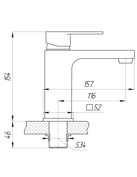 Змішувач для умивальника Globus Lux Milano GLM-0401-10-BB, латунь, чорний купити в Дніпрі та Києві - ціна від КТУ