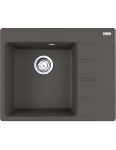 Мийка для кухні кам`яна прямокутна Franke Centro CNG 611-62 TL, 620x500x200 мм, сірий сланець, крило праворуч
