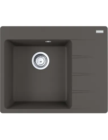 Мийка для кухні кам`яна прямокутна Franke Centro CNG 611-62 TL, 620x500x200 мм, сірий сланець, крило праворуч