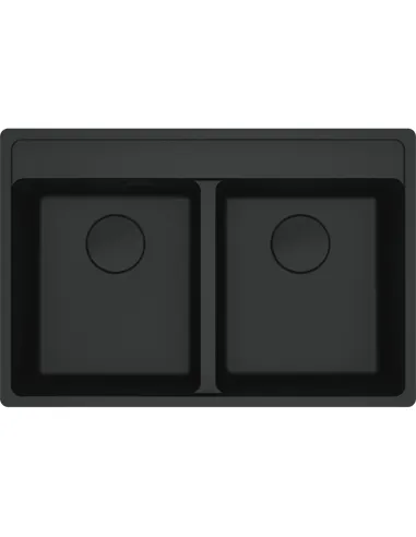 Мийка для кухні кам`яна прямокутна Franke Maris MRG 620 TL, 760x510x200 мм, Black Edition