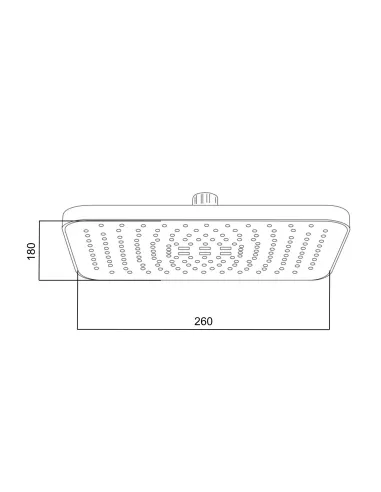 Лійка для верхнього душу прямокутна Q-Tap Hlavova QTHLA107CRM45785, хром