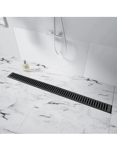 Душовий лінійний трап Q-Тap Taurus FA600MBLA SUS304, сухий затвор