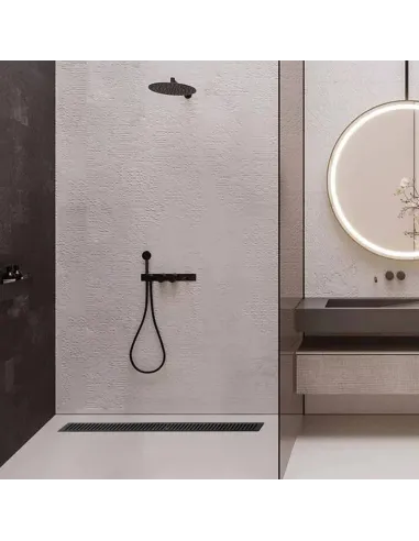 Душовий лінійний трап Q-Тap Taurus FA700MBLA SUS304, сухий затвор