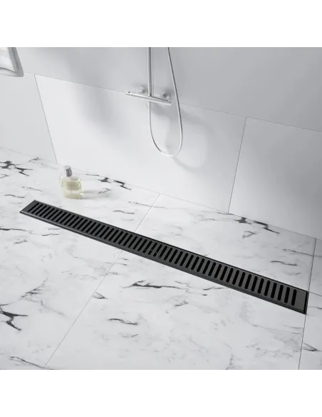 Душовий лінійний трап Q-Тap Taurus FA800MBLA SUS304, сухий затвор