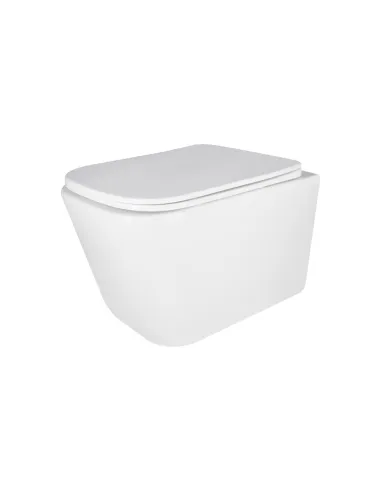 Унітаз безободковий підвісний Q-Tap Ultra Quiet QT05335171W, 490х360х290 мм