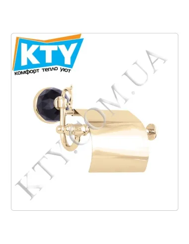 Тримач для туалетного паперу Kugu Diamond 1111G з кришкою, латунь, золото - 1