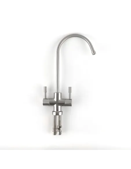 Кран для фильтра очистки воды Raifil F-09 двойной, сатин