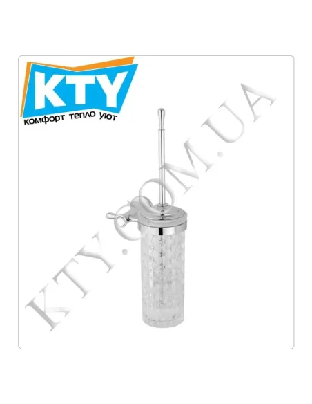 Ёршик для унитаза Kugu Bavaria 305C латунь, стекло, хром - 1