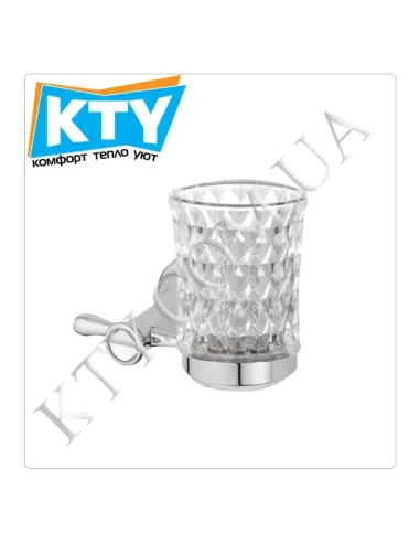 Склянка для зубних щіток Kugu Bavaria 306C навісний, скло, хром - 1