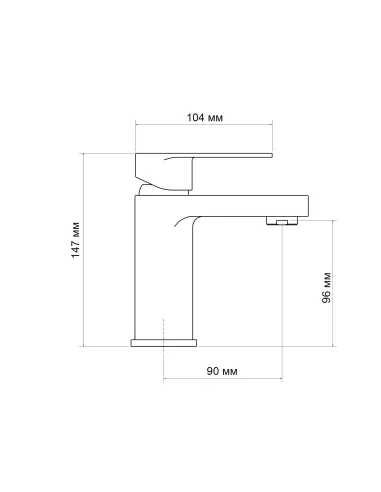 Смеситель для умывальника Lidz Arrow 001 LDARR001CRM44955 Chrome