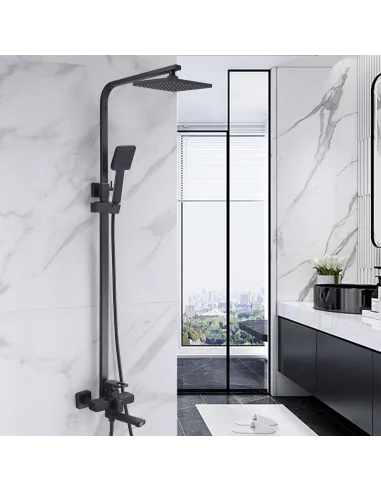 Душевая система с изливом Lidz Wawel 1030 LDWAW1030BLA45396 Black