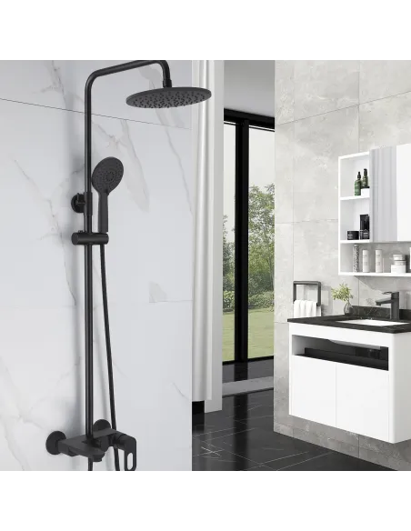 Душевая система с изливом Lidz Latwa 1030 LDLAT1030BLA45422 Black Душевая система с изливом Lidz Latwa 1030 LDLAT1030BLA45422 Black