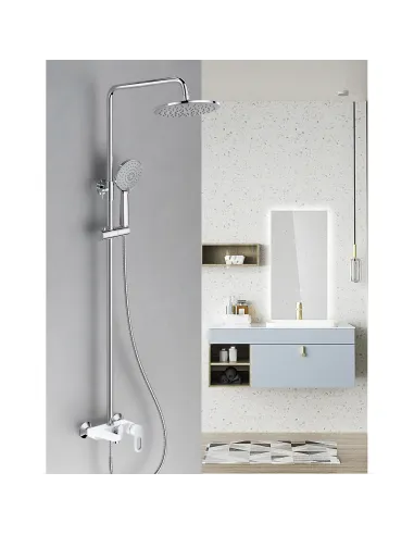 Душевая система с изливом Lidz Latwa 1030 DLAT1030WHI45427 White