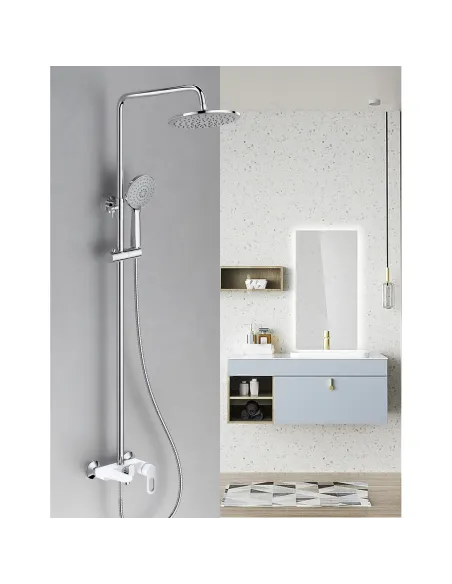 Душевая система с изливом Lidz Latwa 1030 DLAT1030WHI45427 White